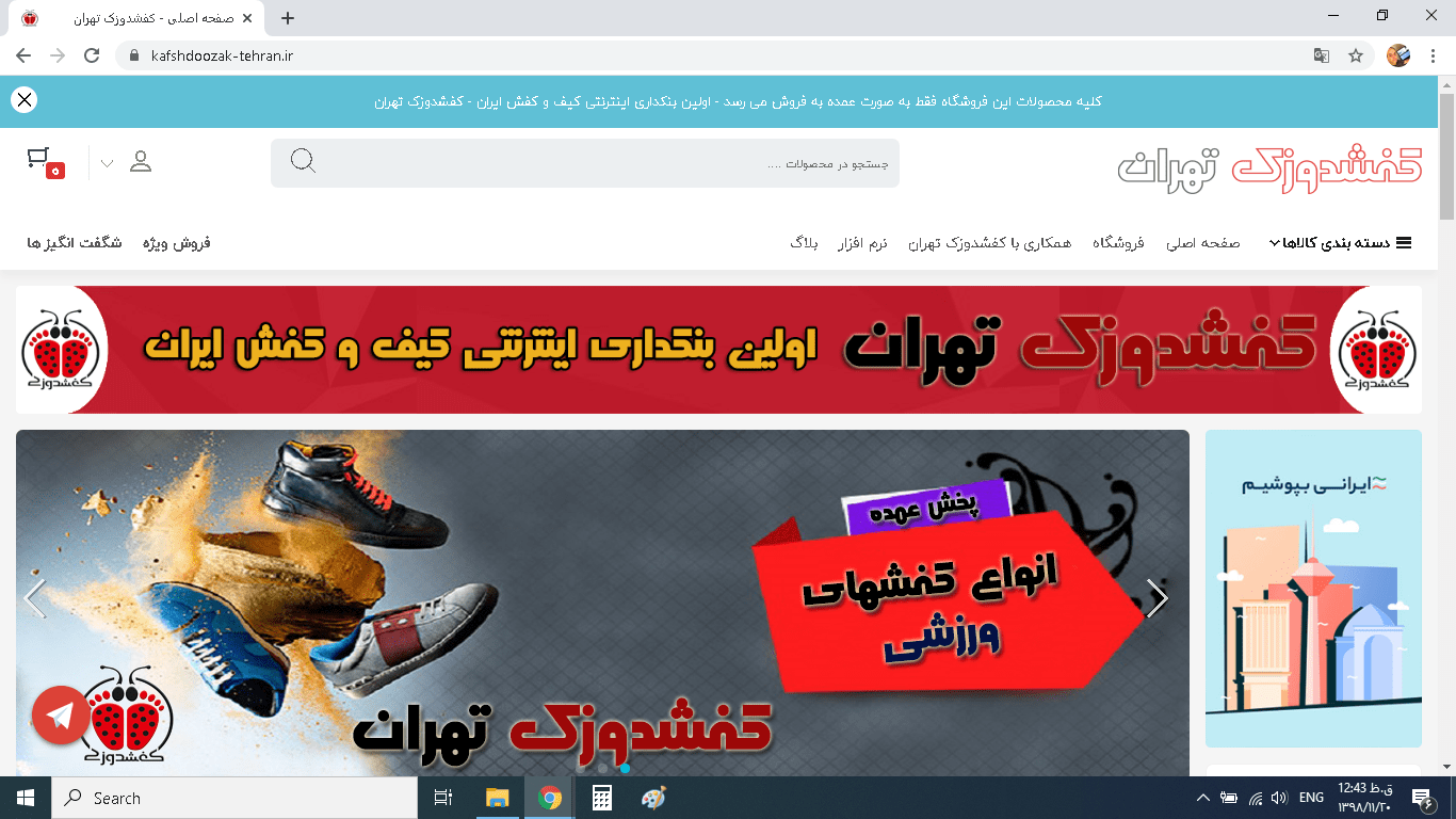  سایت کفشدوزک تهران